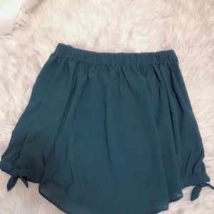 Teal off the shoulder top